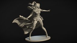 Elf Mage 3D Print Miniature