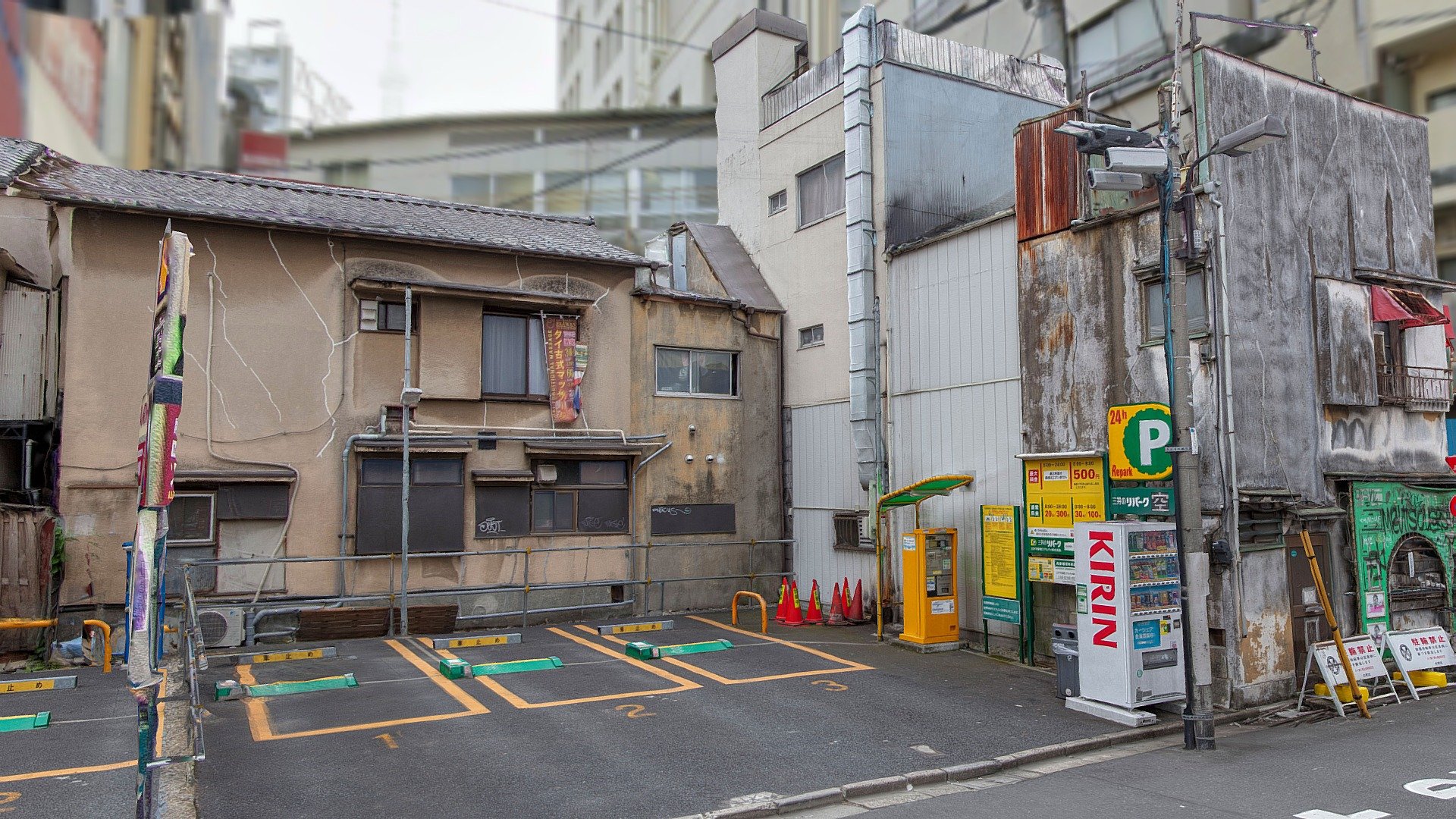 Asakusa old Corner Parking, Tokyo 3d model