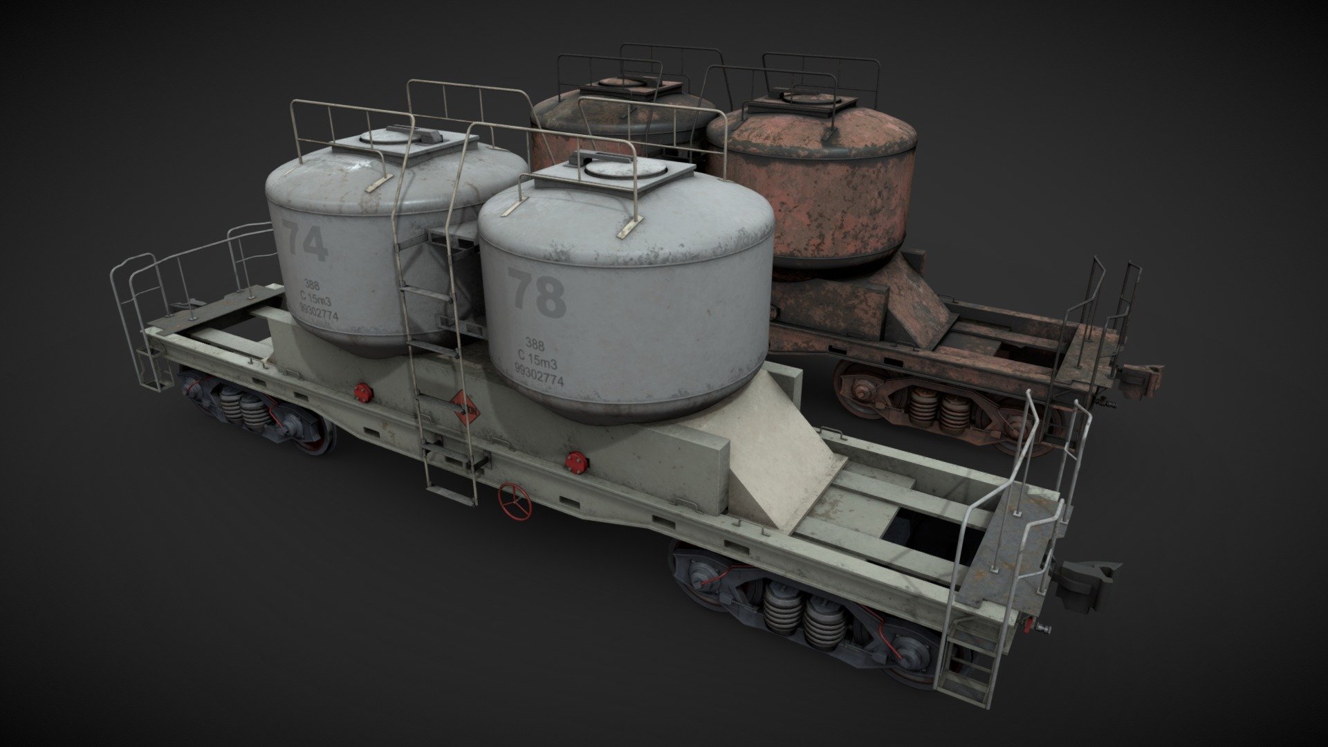 Railway car 3d model