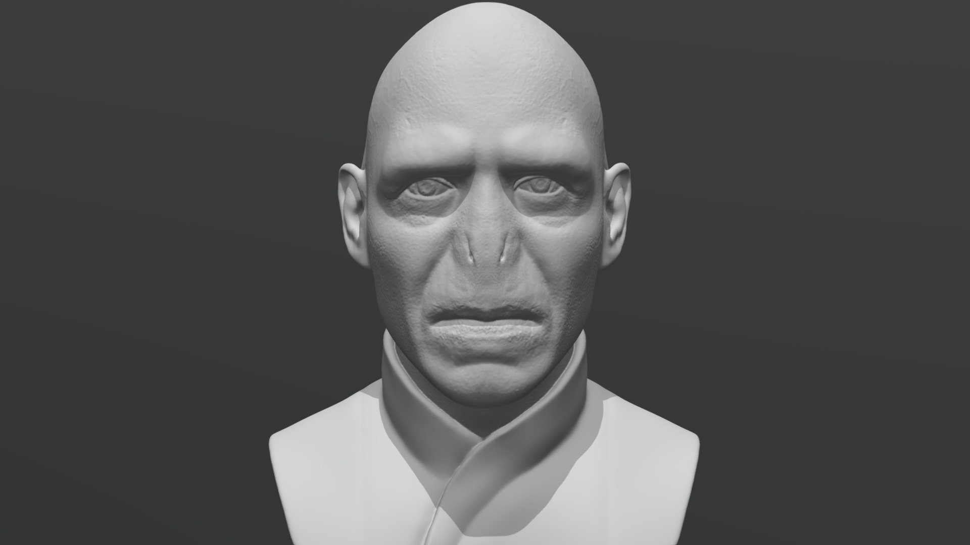 Lord Voldemort bust for 3 printing 3d model