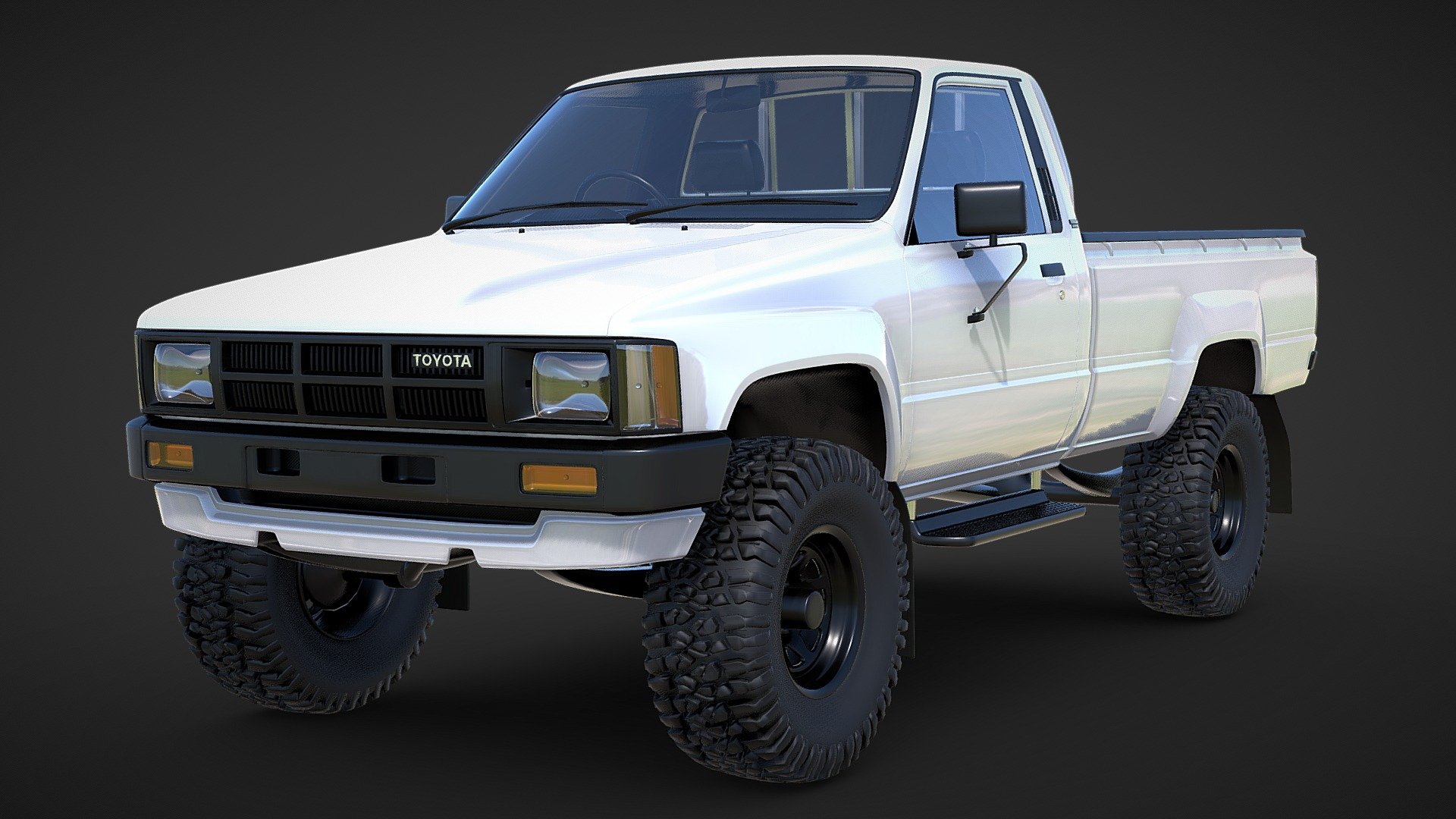 Toyota Hilux 1983 Stock 3d model