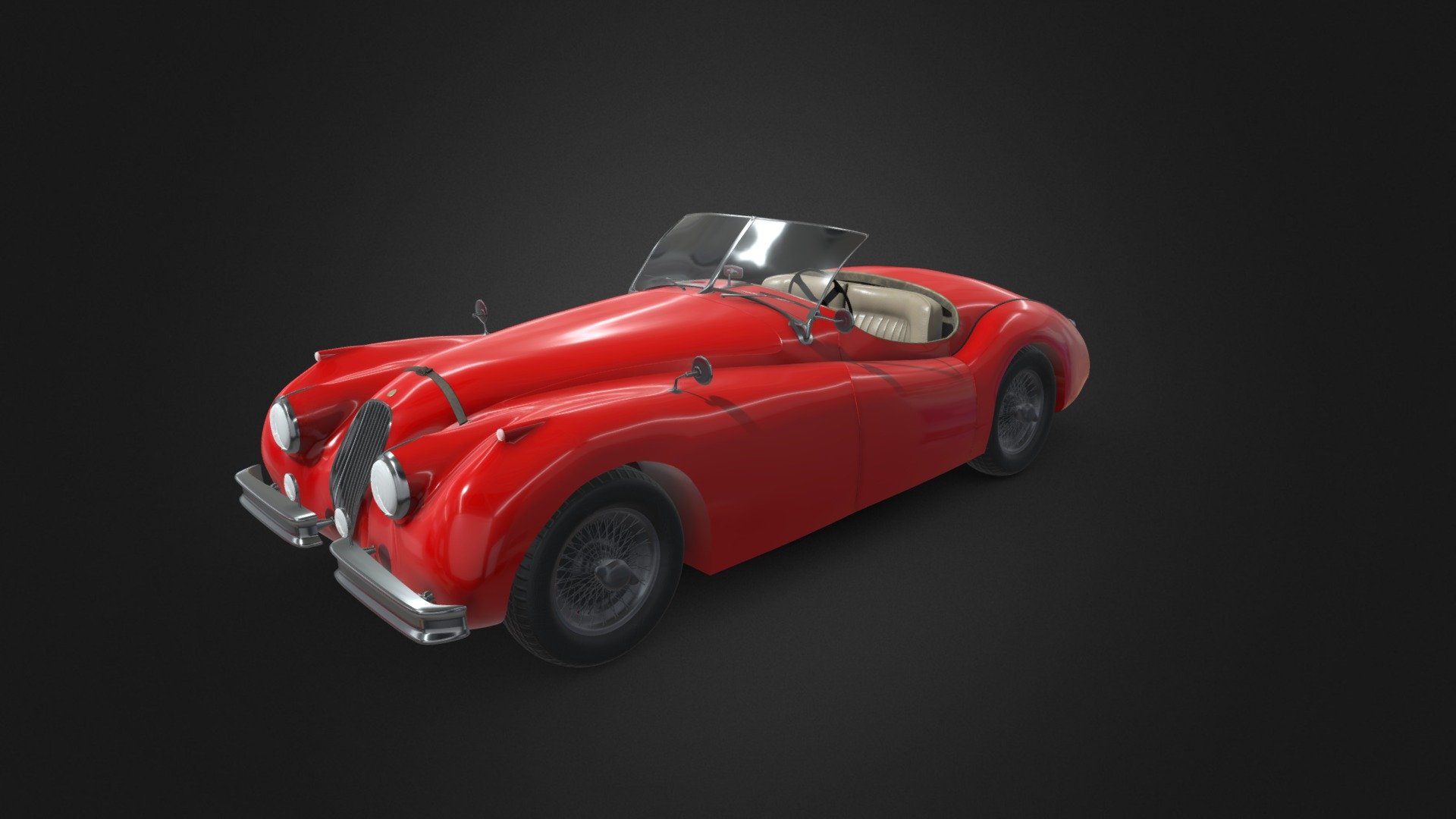 Jaguar XK 120 RoadSter 3d model