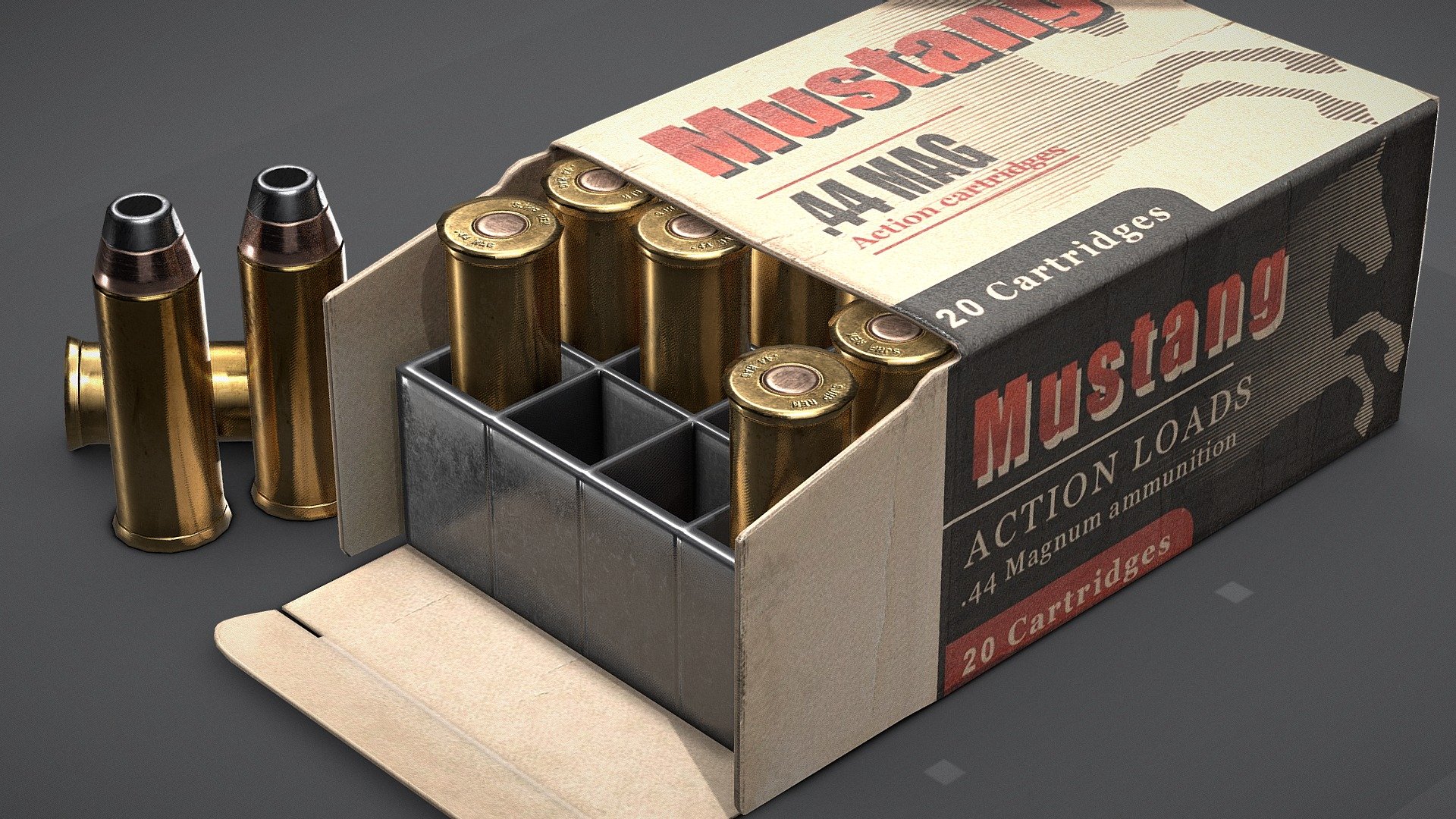 Magnum revolver ammo 3d model