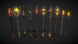 Fantasy Staffs Pack01