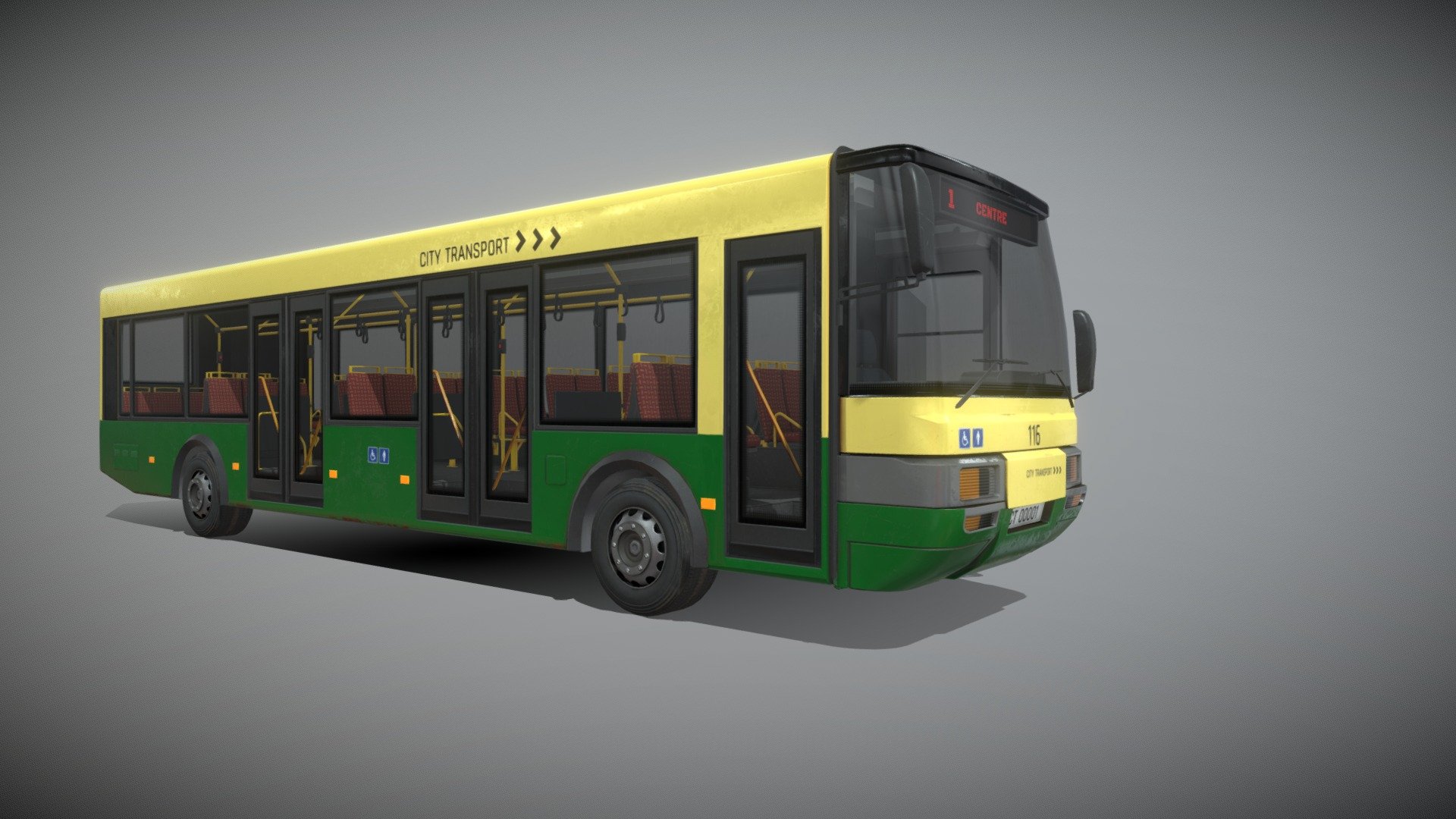 Bus Animated 3d model