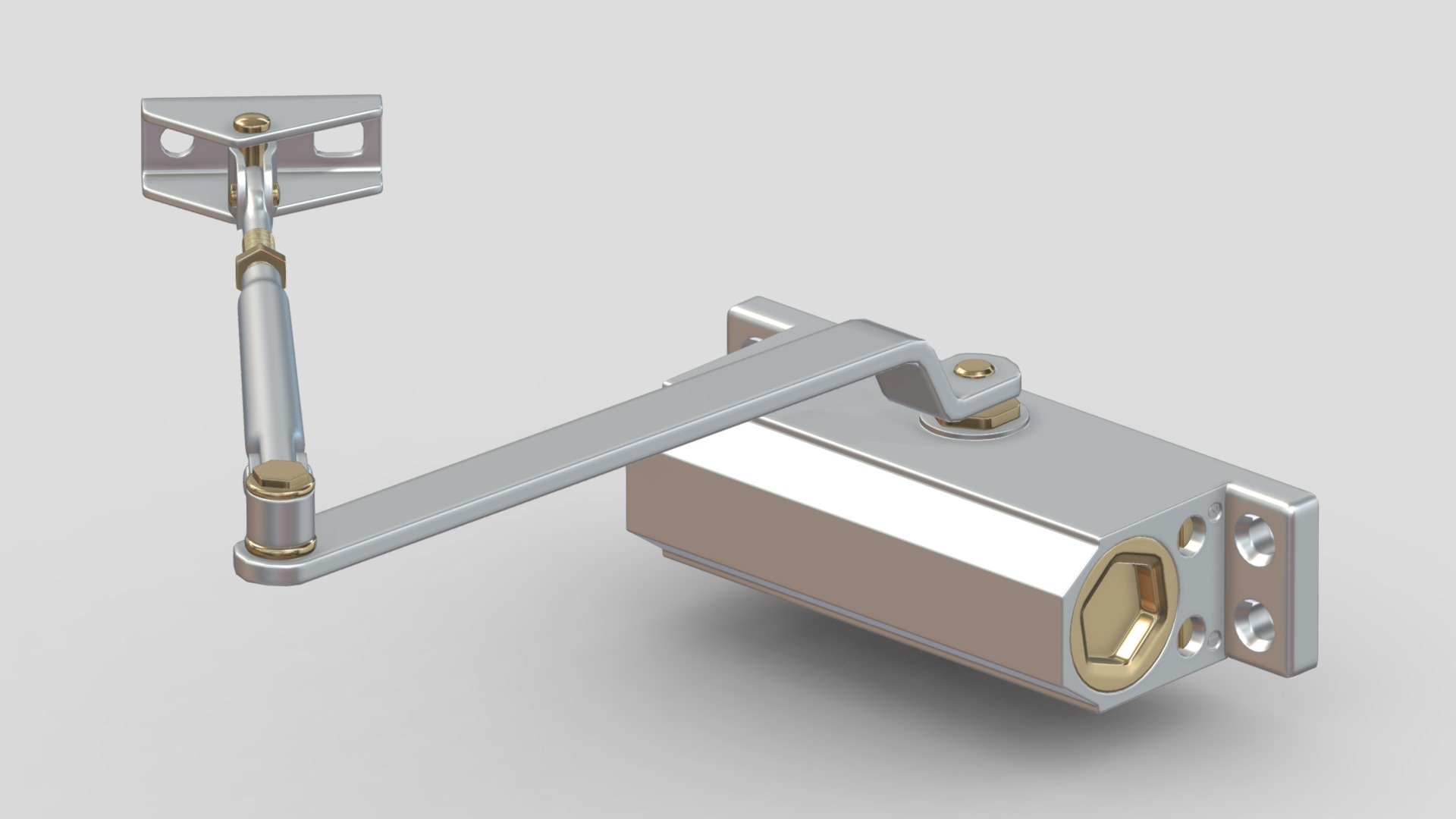 Hydraulic Door Closer 3d model