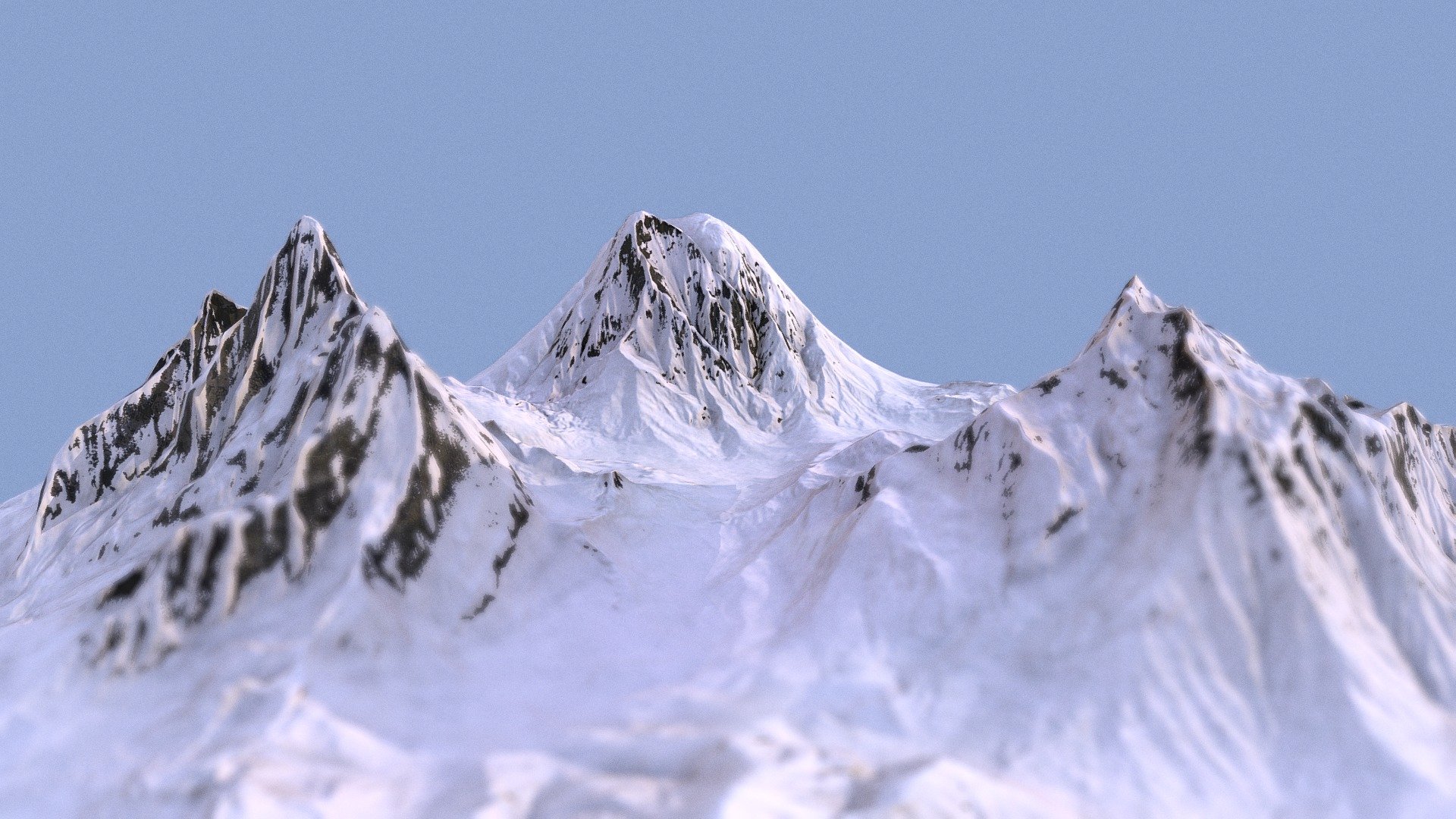 Snow valley 3d model