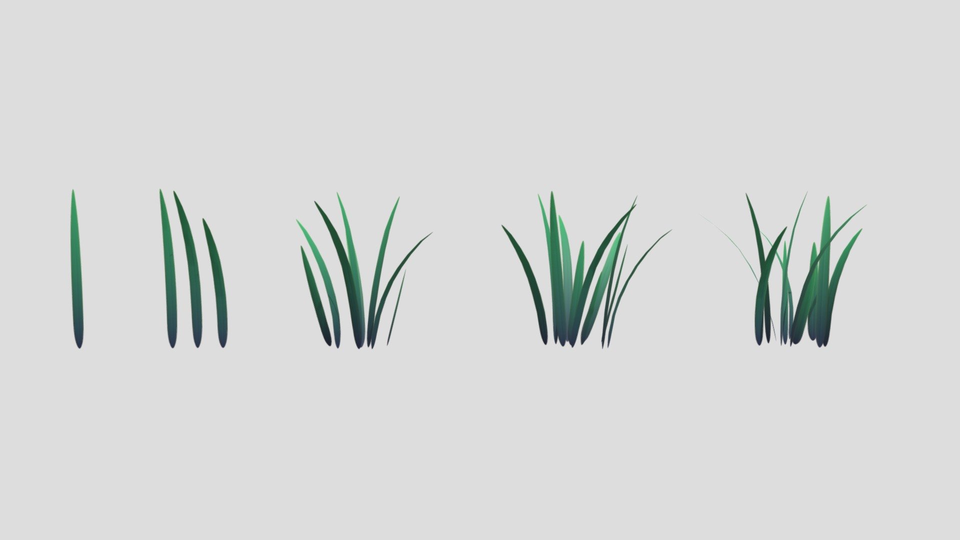 Stylized grass 3d model