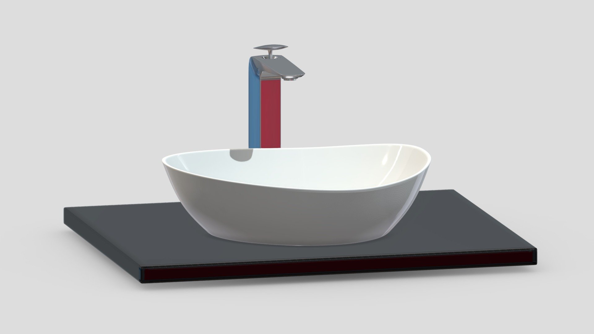 TOTO Kiwami Asymmetrical Vessel Lavatory 3d model