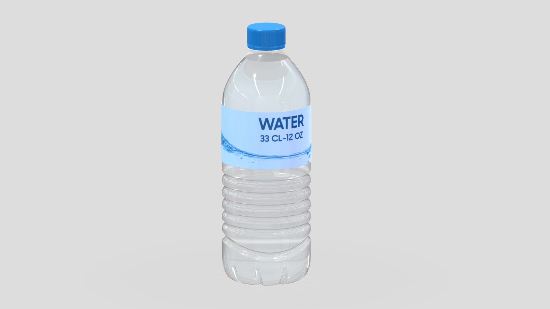 Water Bottle 33CL 12OZ Generic 3d model