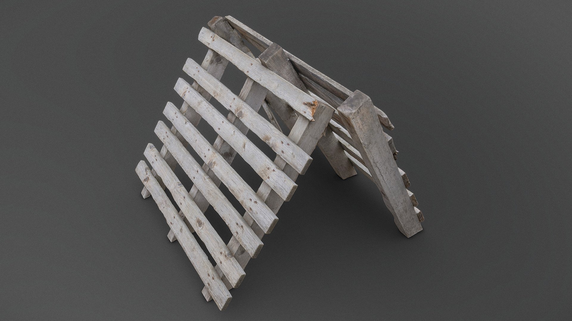 Wooden A stand 3d model