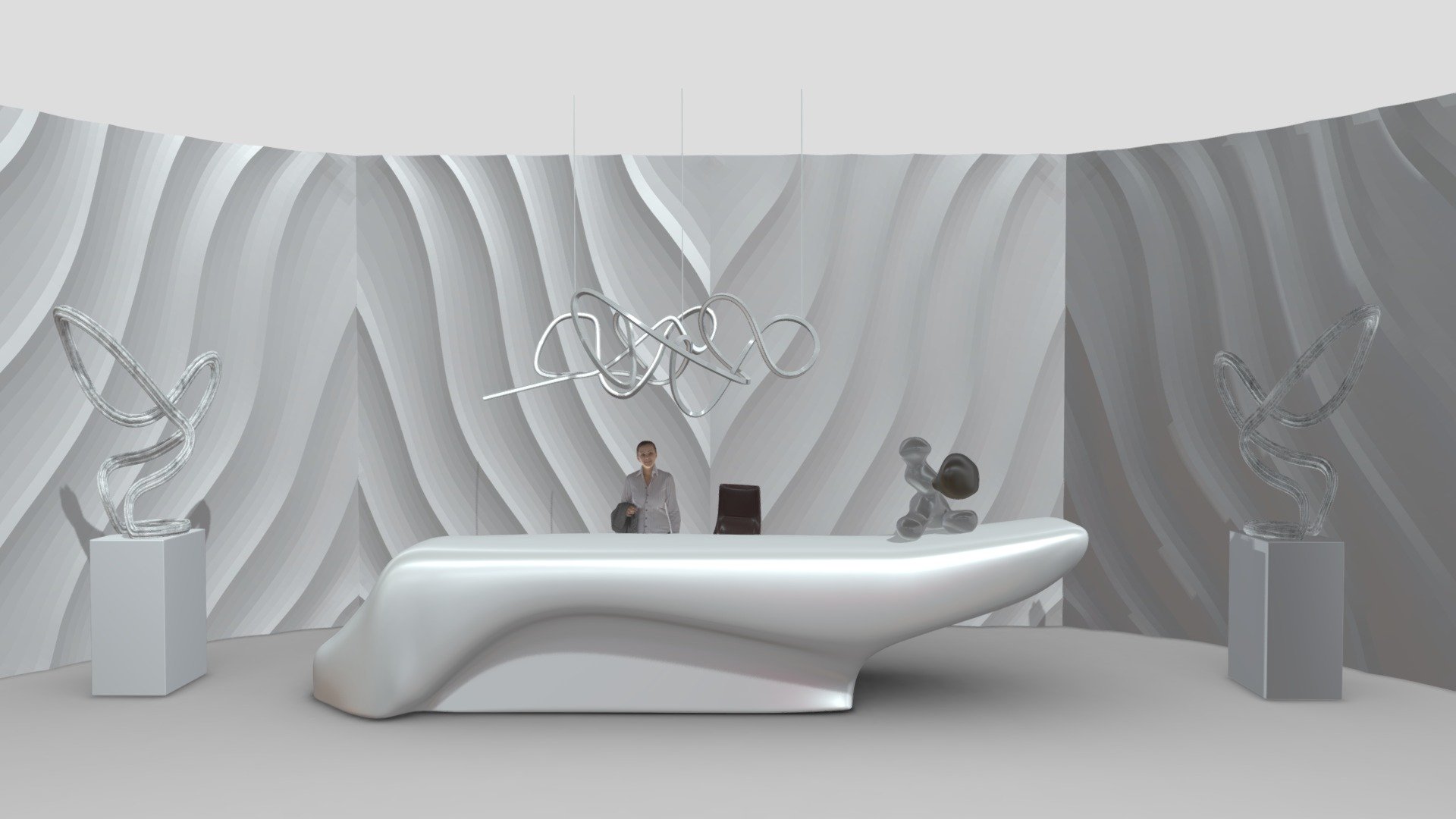 Reception Desk 3d model