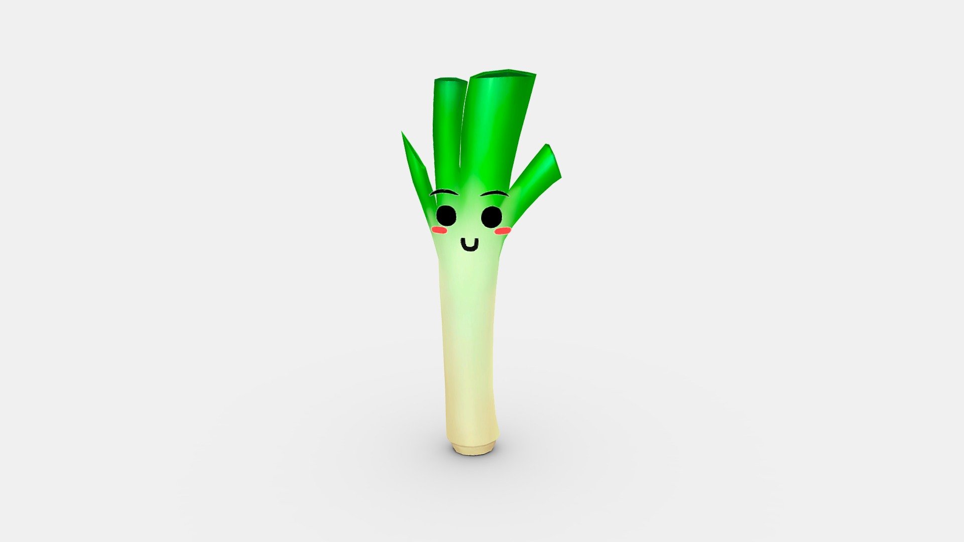 Cartoon onion mascot 3d model