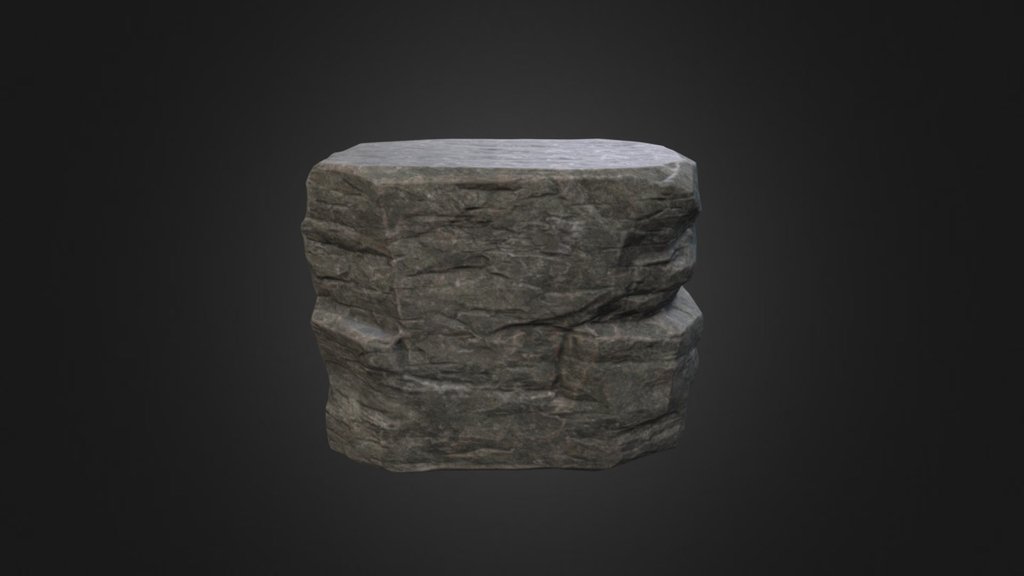 Rock Cliff B 3d model