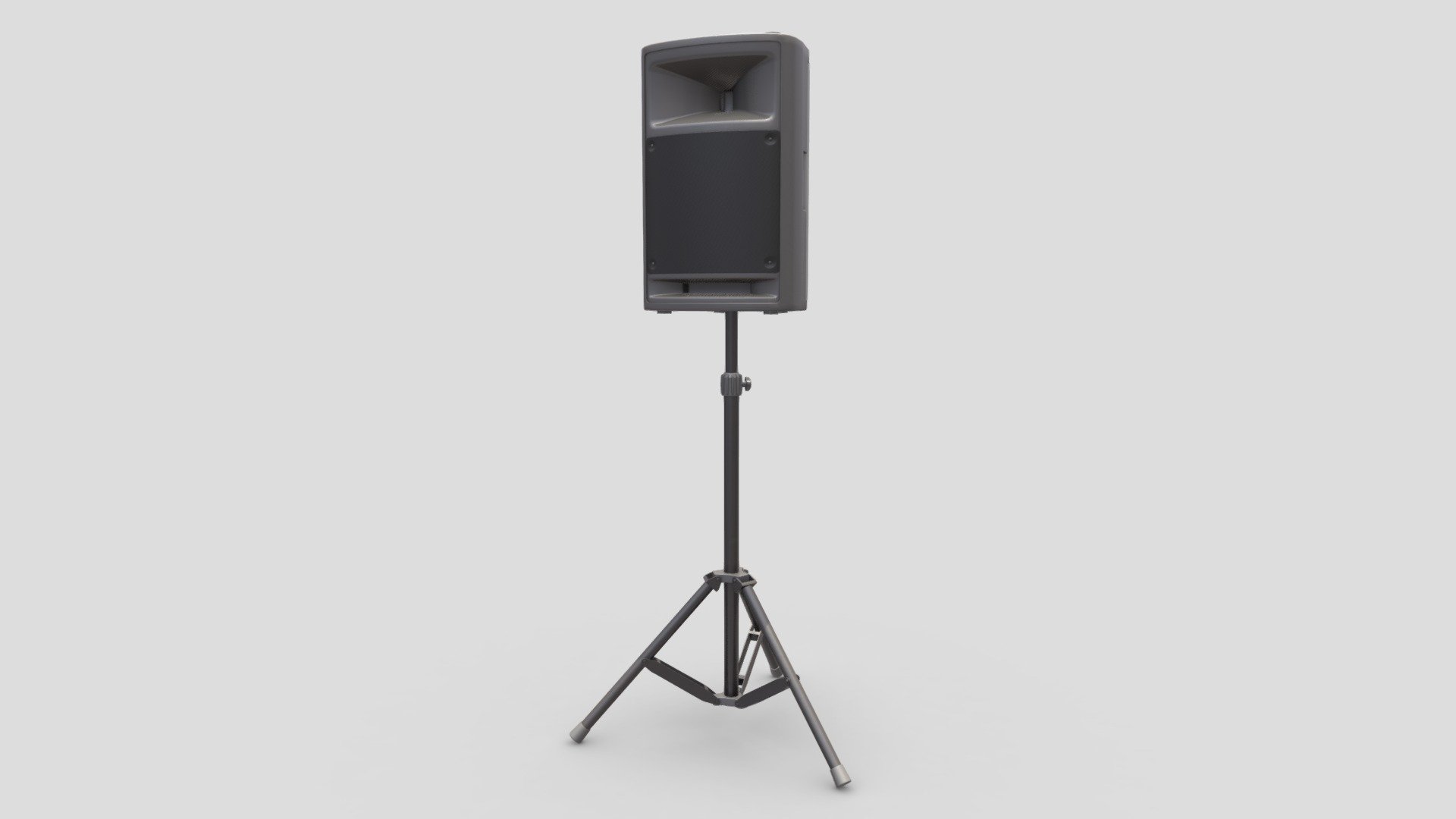 Powered Speaker with Tripod 3d model