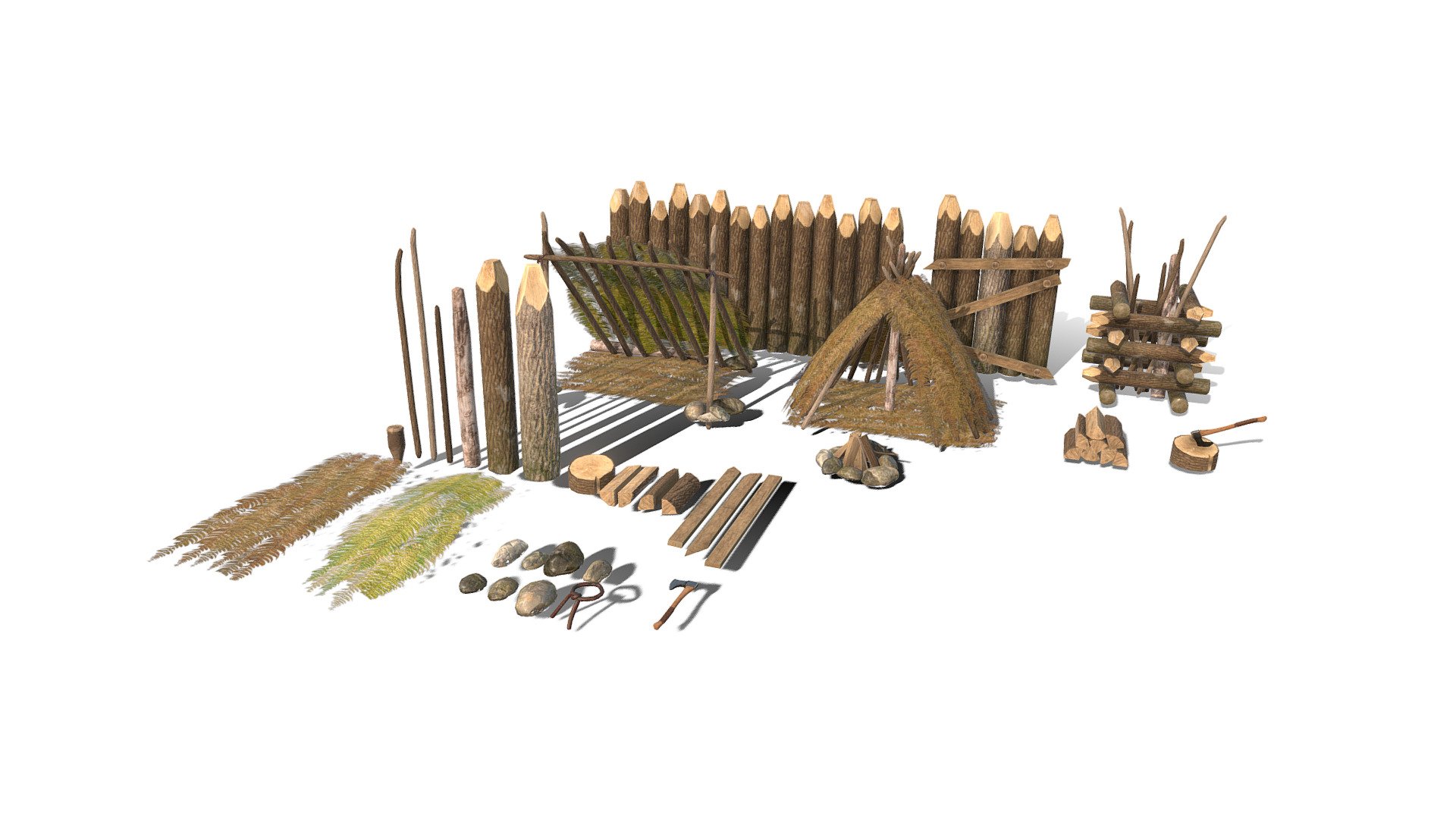 HIE Forest Wood Pack D180326 3d model