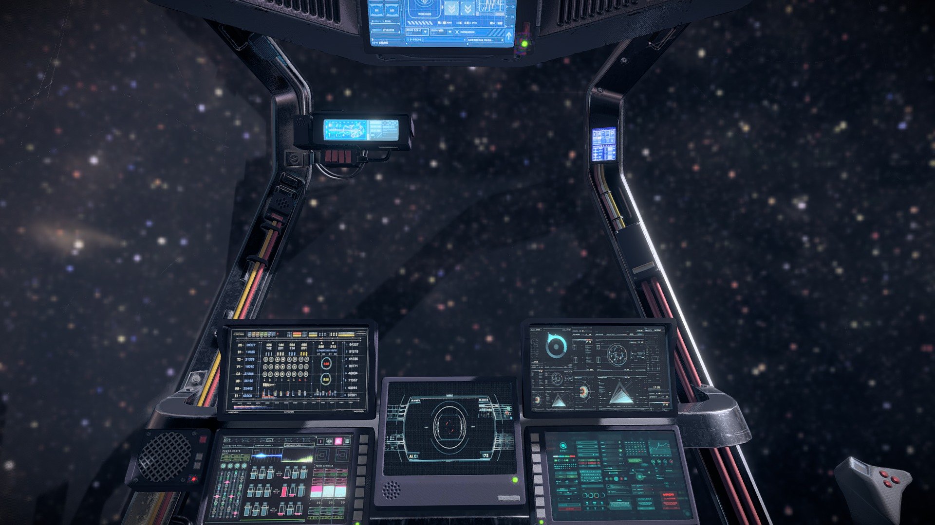 Sci Fi Cockpit 4 3d model