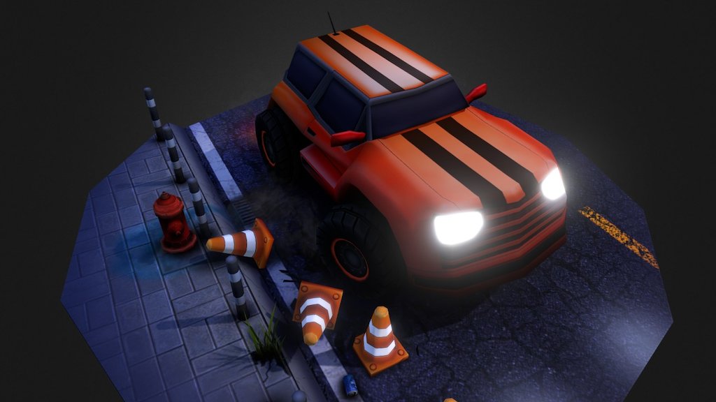 Car Pursuit 3d model