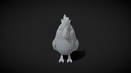 Cartoon Parrot Bird Base Mesh 3D Model