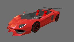 Low Poly Simple Car Aventador