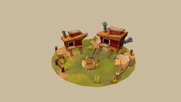 Handpainted Chicken Coop Diorama