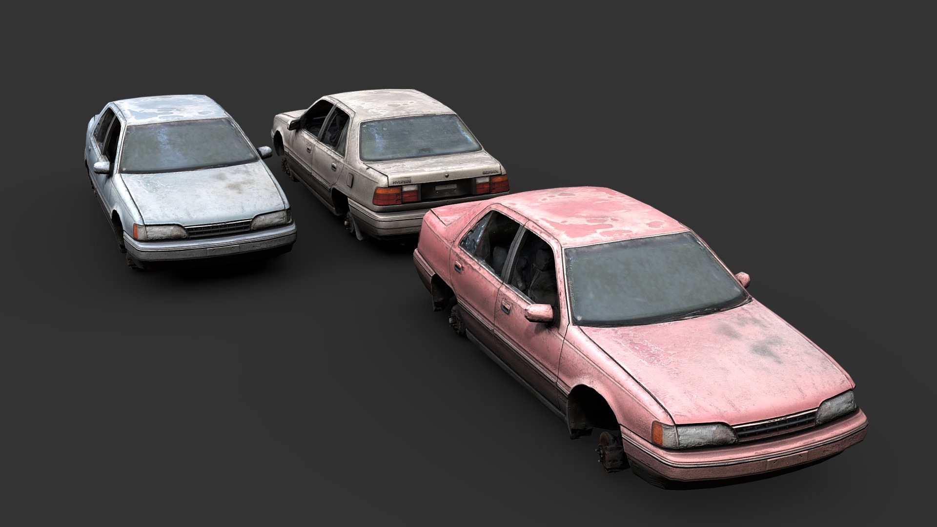 Junkyard Car (Gameready from Scan) 3d model