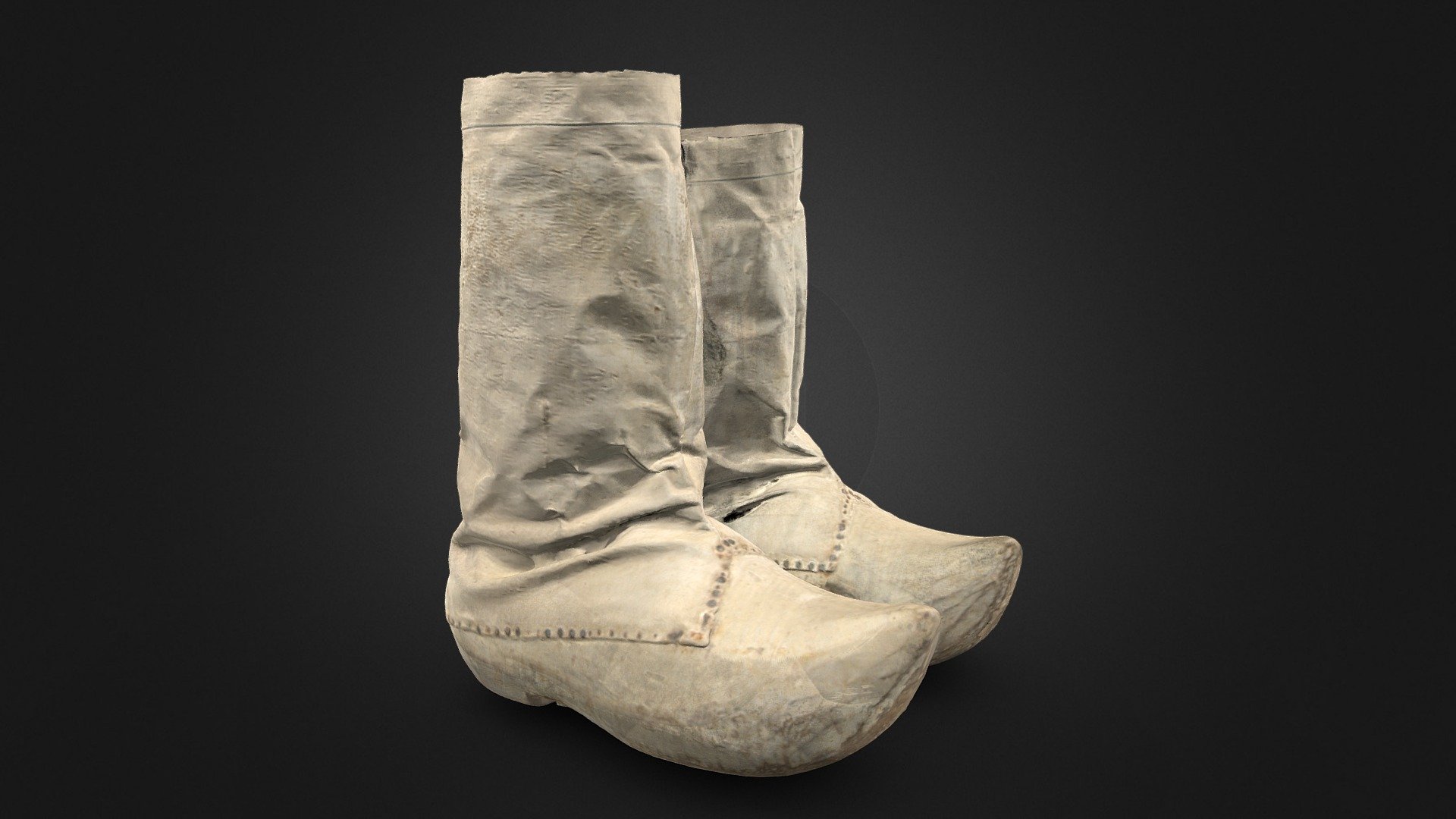 Paire de bottes-sabots (19e 3d model