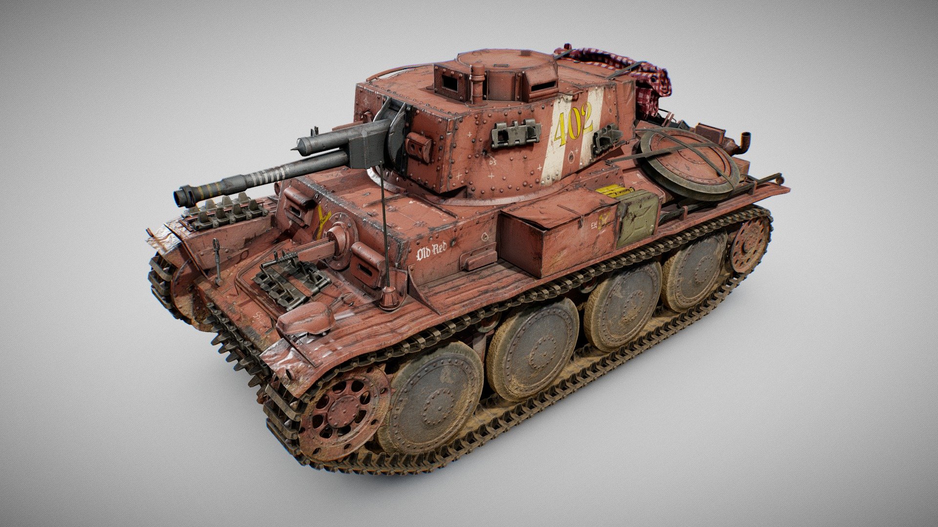 Panzer 38(t) "Old Red" 3d model