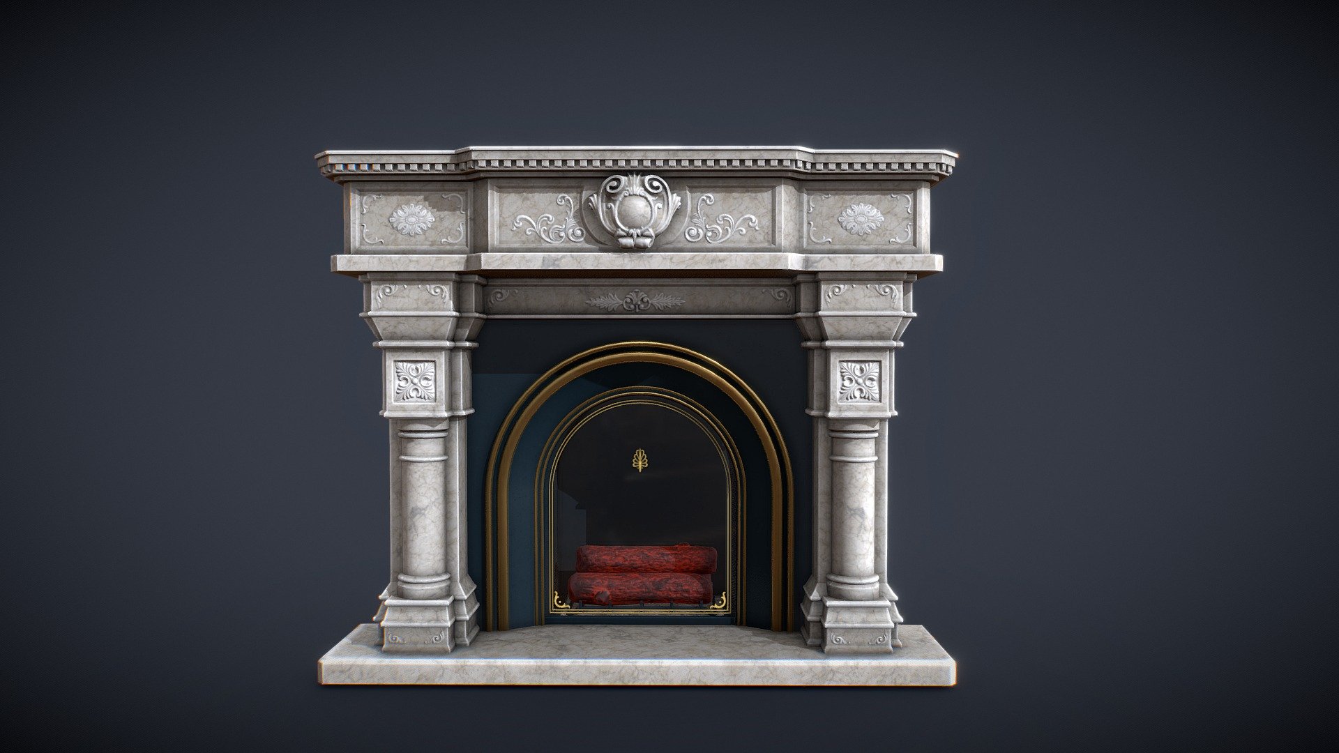 Fireplace_Victorian 3d model