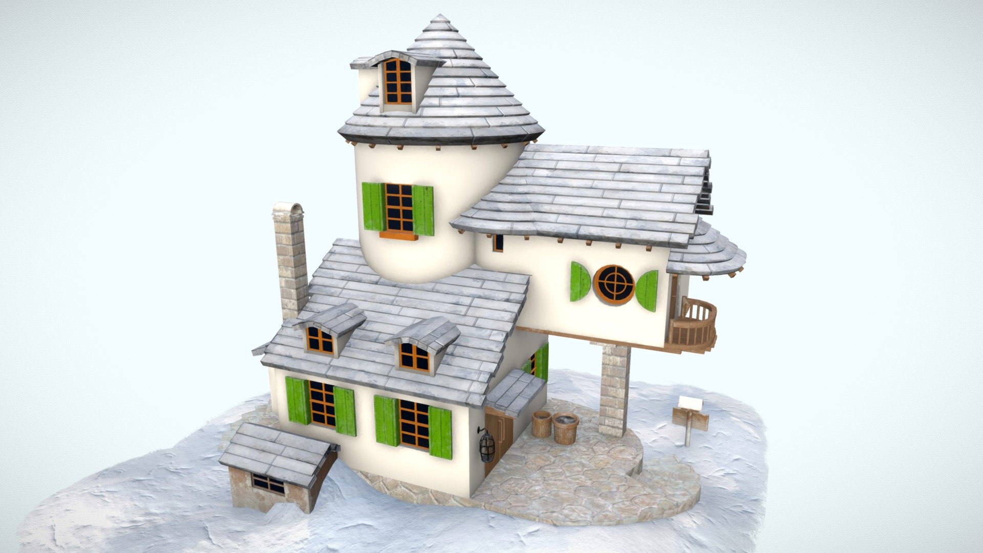 The Seven Dwarves House 3d model