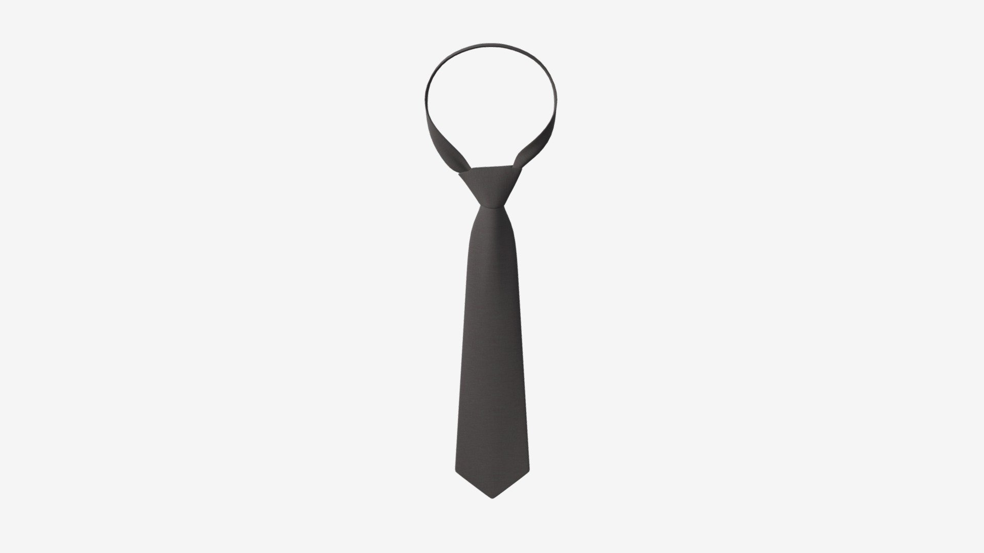 Classic necktie 03 black 3d model