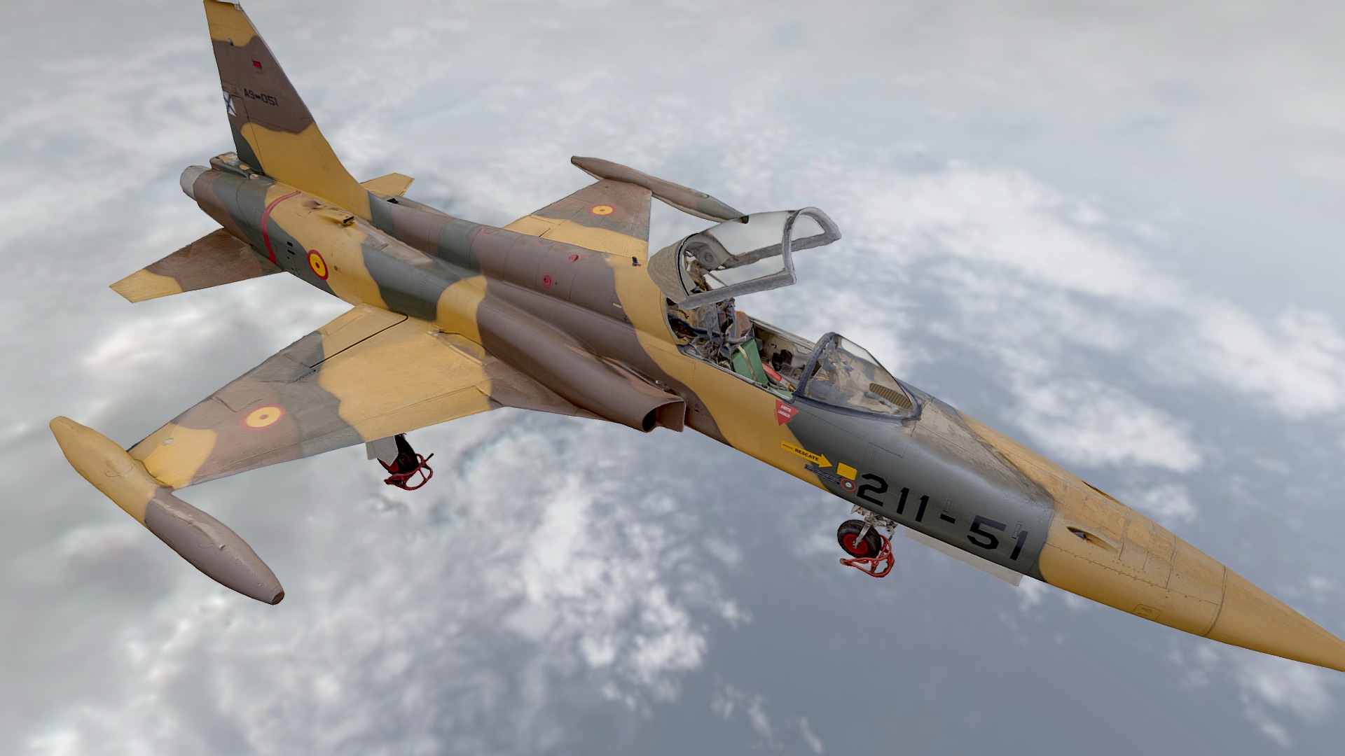 Northrop F-5A Freedom Fighter (partial capture) 3d model