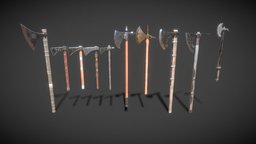 Medieval Ax Set 02