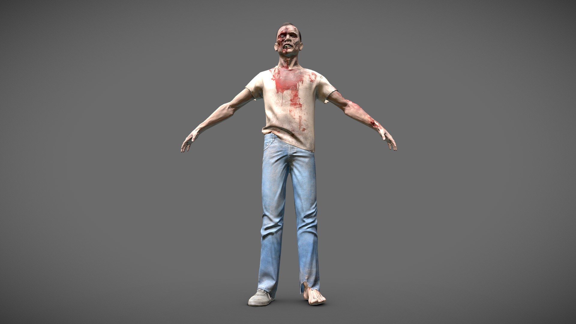 Zombie Male 1 3d model