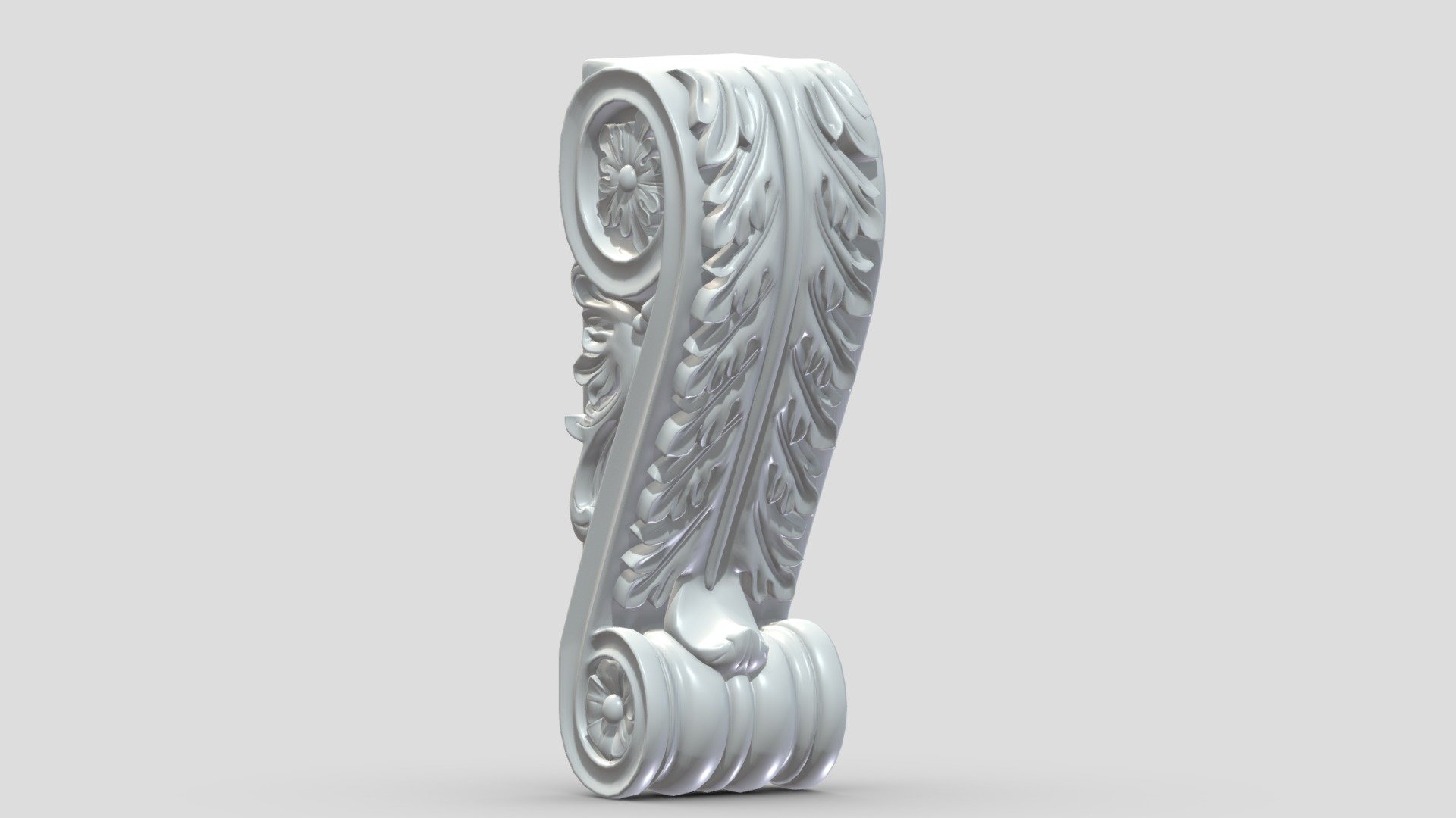 Scroll Corbel 01 3d model