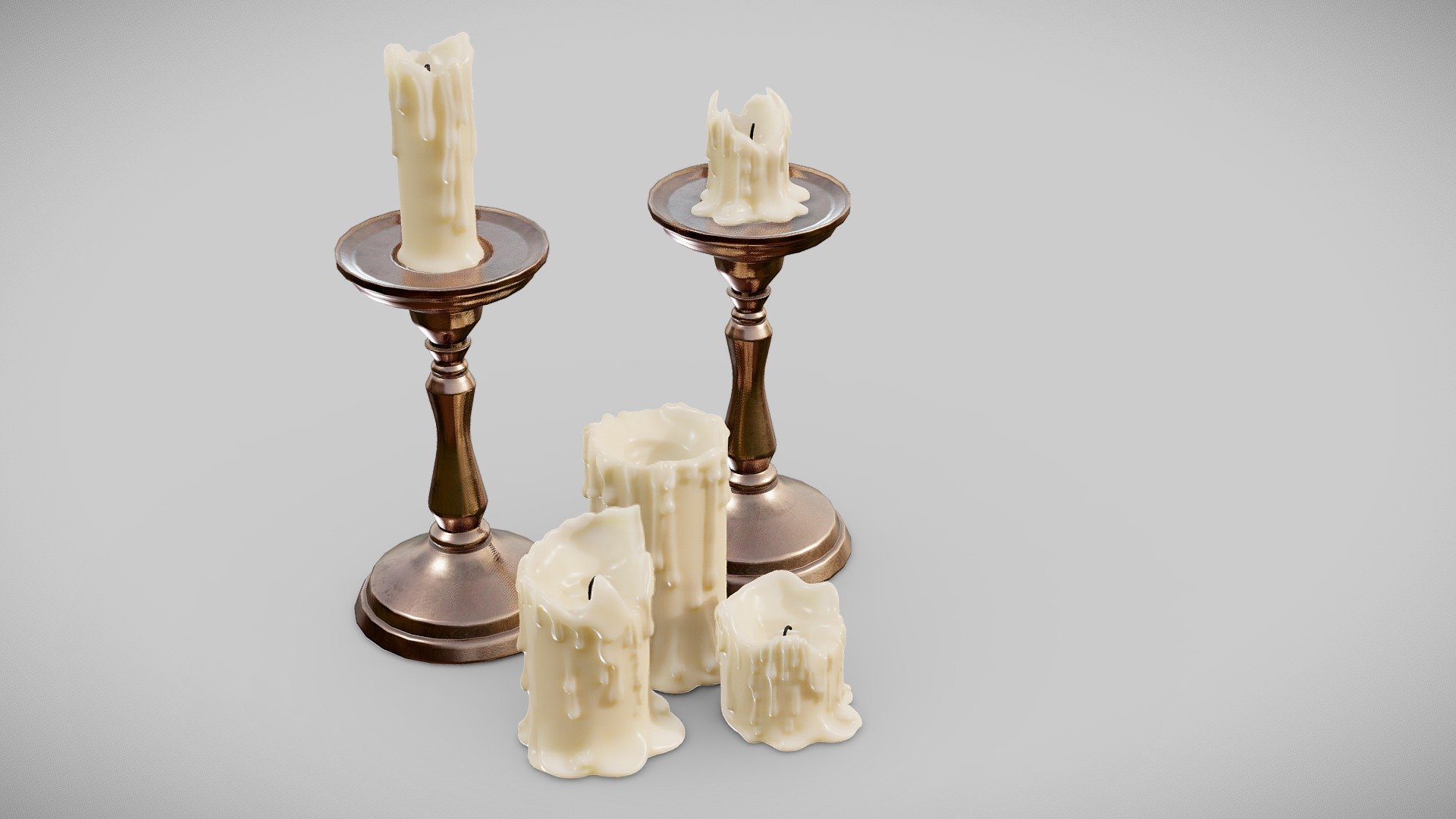 Candles 3d model