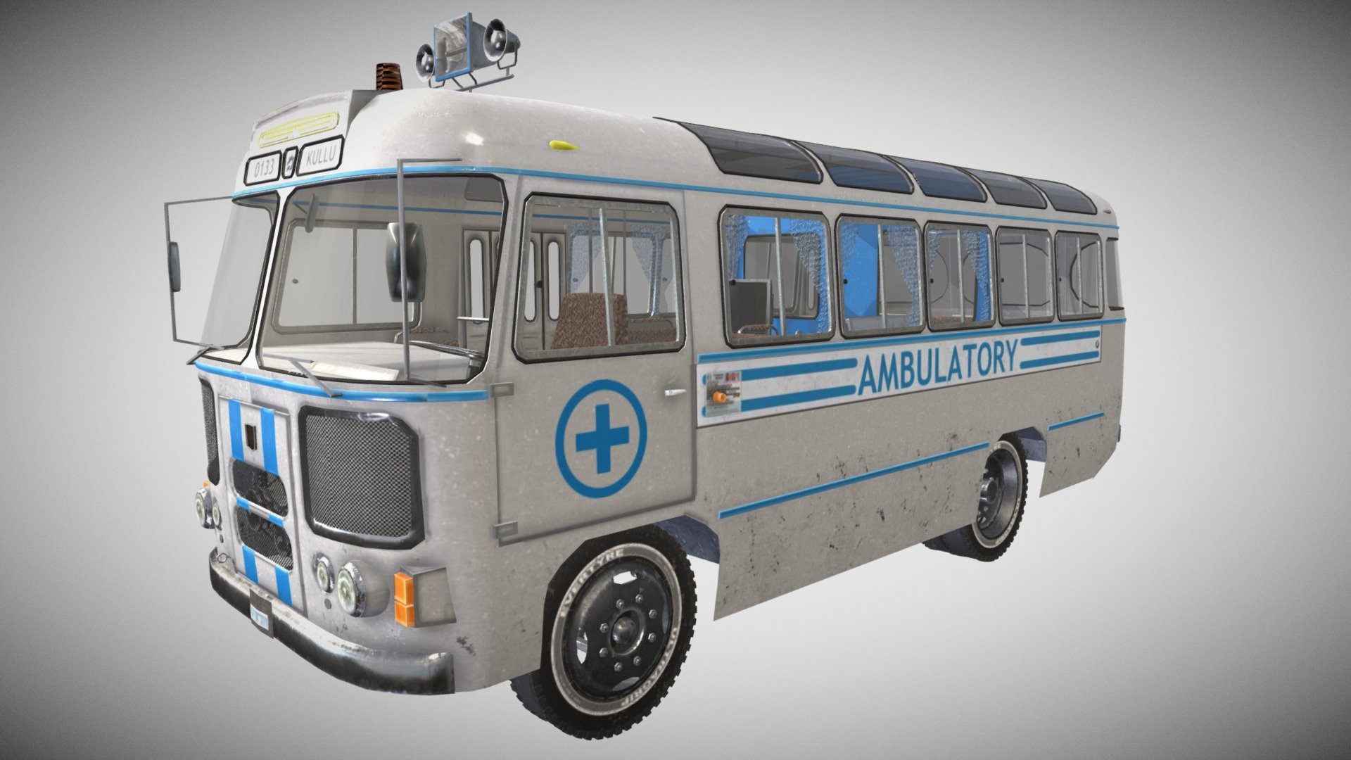 Medical Ambulatory Bus 3d model