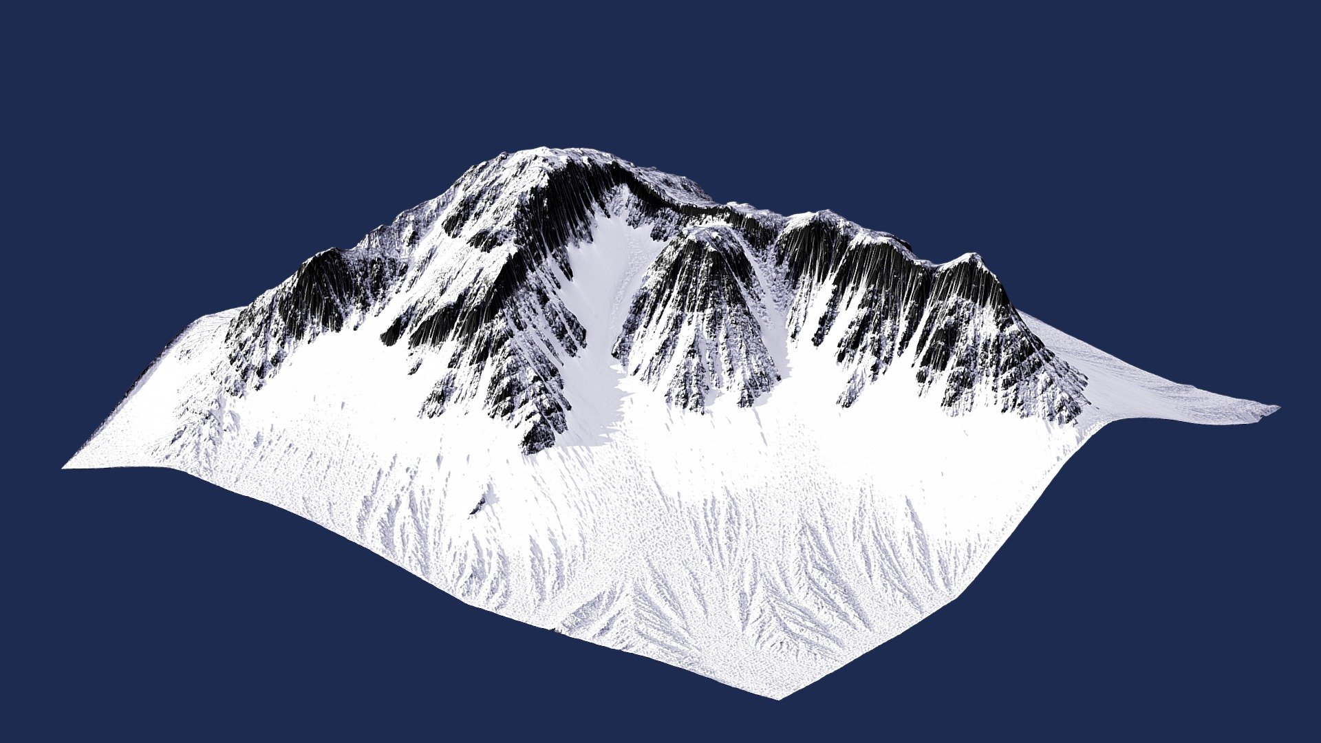 Lightmapped Mountain Scene 3d model