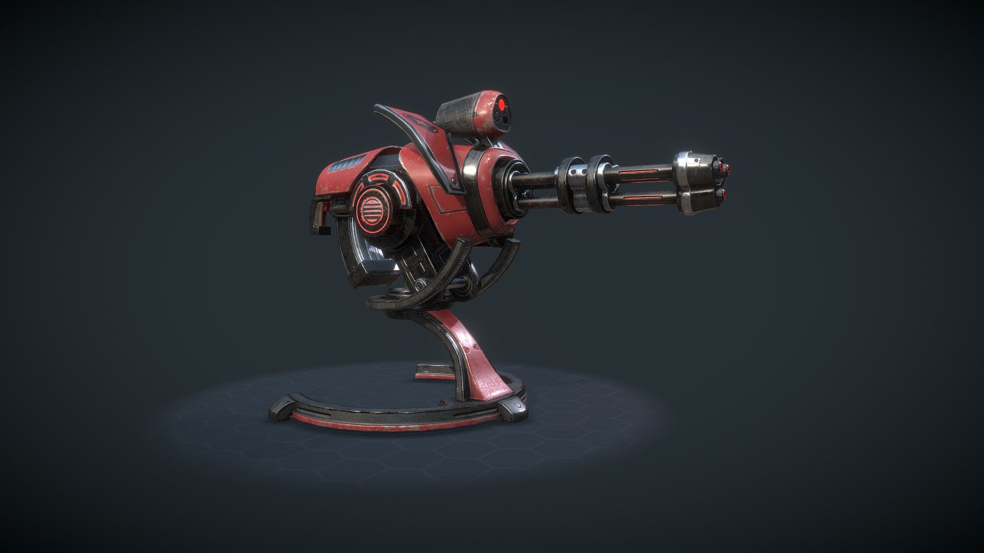 H8-X3 Plasma Minigun 3d model