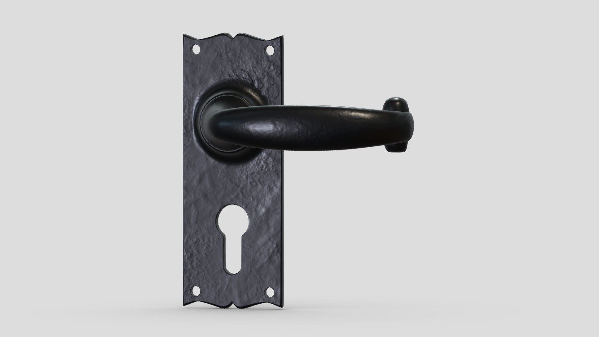 Frelan Regal Black Antique Handle 3d model