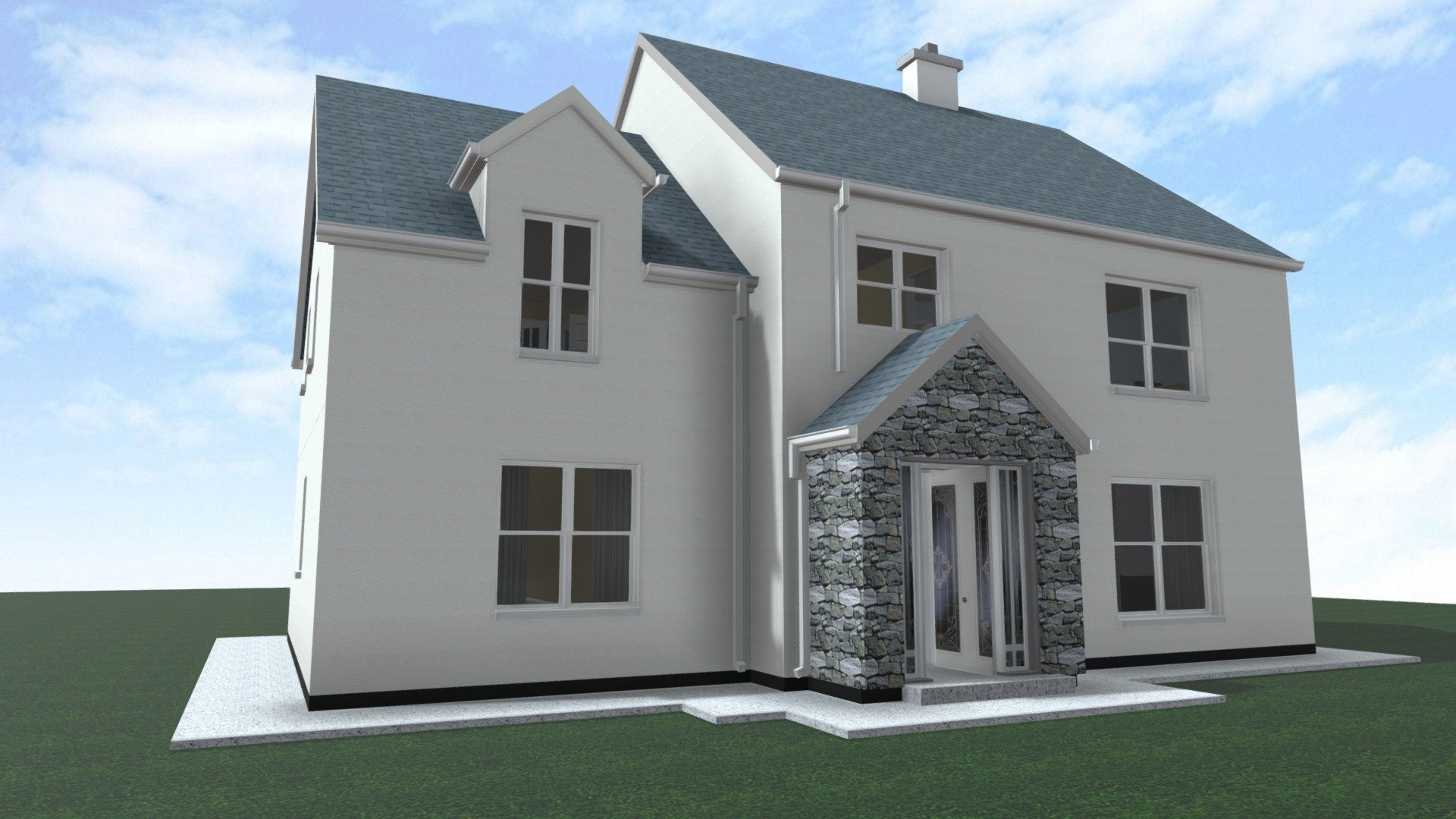 4 Bedroom House with Dormer 3d model