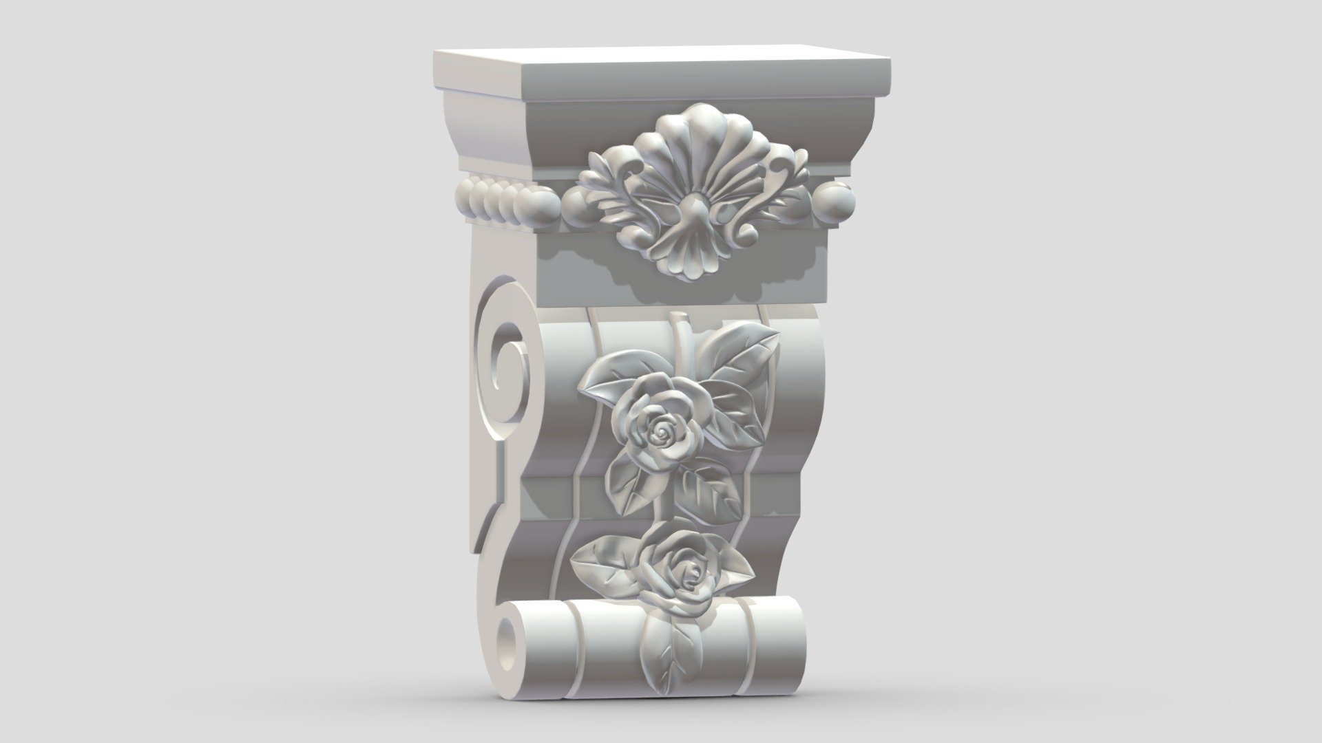 Scroll Corbel 18 3d model