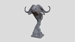 Head African Buffalo