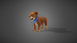 Lion Cub / (Idle, Run, Sit) Animations Pack