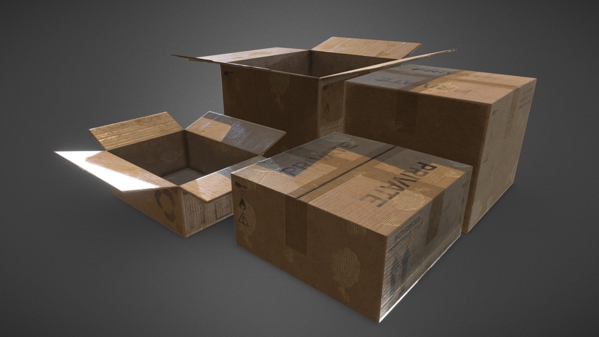 Cardboard Boxes 3D models 3d model