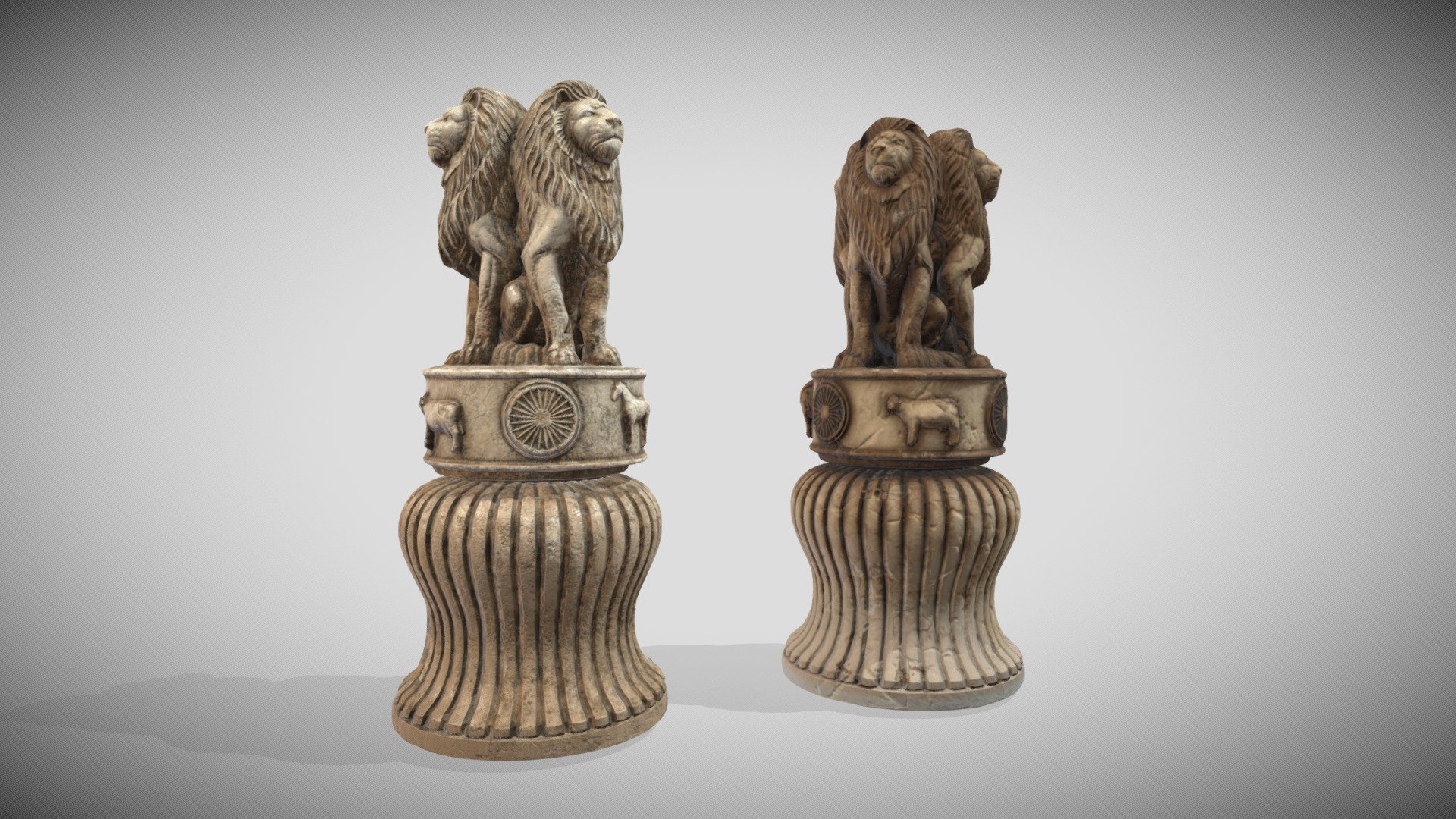 Ashoka Lions 3d model