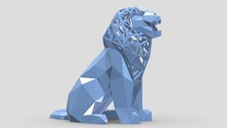 Low Poly Lion 01