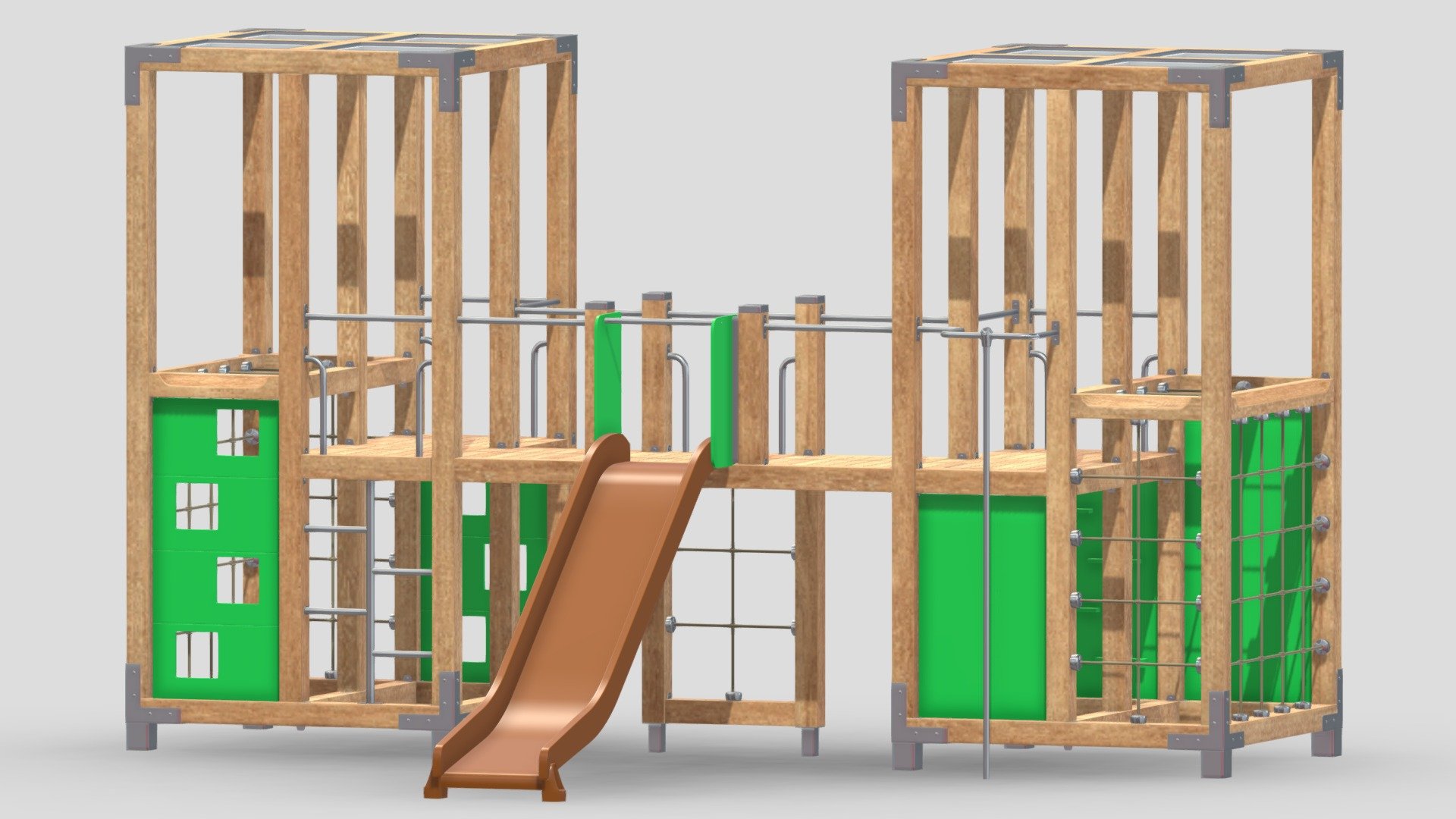 Lappset Halo Twin Play Tower 3d model