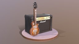 Guitar and Amplifier Musician Cake