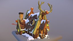 Stylised wood house